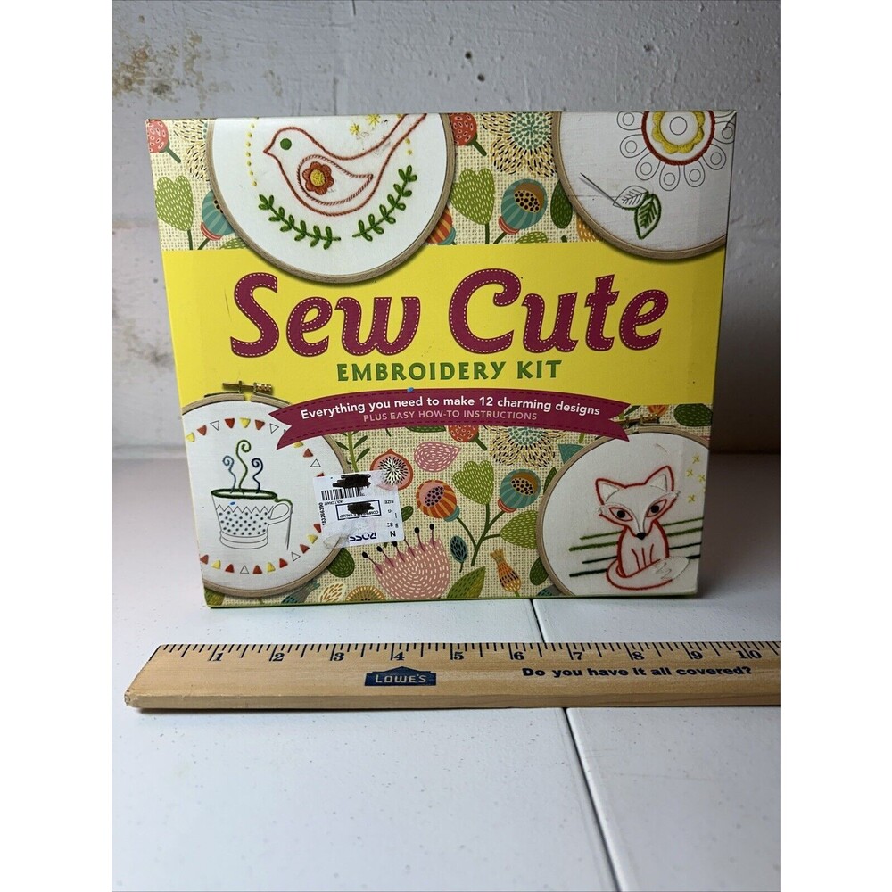 SEW CUTE Embroidery Kit 12 Charming Designs Easy To Follow Instructions